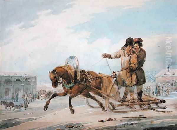 Russian sleigh, 1842 - view 1