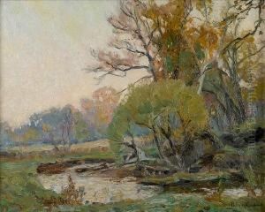 Stream Through A Summer Landscape