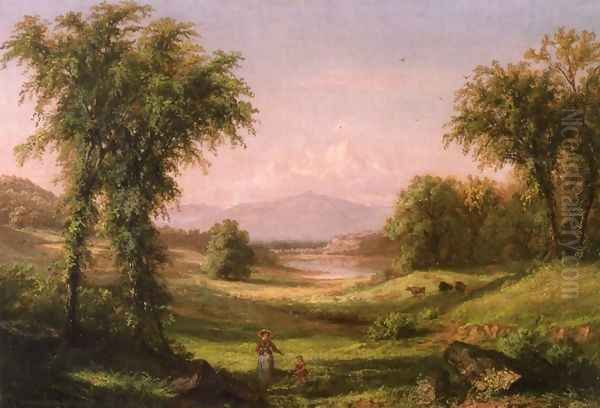 A New Hampshire Landscape, with Elma Mary Gove in the Foreground - view 1