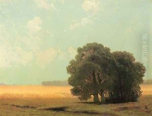 Hayfield, Newport, Rhode Island by Samuel Colman