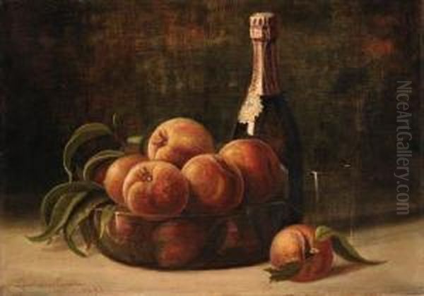 Still Life With Peaches And Champagne - view 1