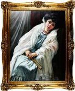 Ritratto Di Nobile Veneziana by Michele Gordigiani