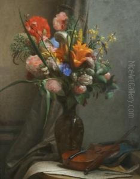 Natura Morta Con Fiori E Violino - view 1