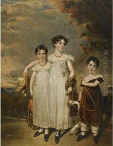 Group Portrait Of Caroline Horton by Sir John Watson Gordon
