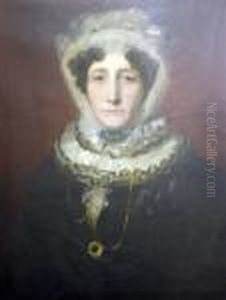 Portrait Of Lady Wearing A Black Dress by Sir John Watson Gordon