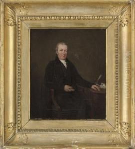 Portrait Of A Gentleman, 
Traditionally Identified As Mr John Moncrieff, Seated 
Three-quarter-length, At A Writing Desk by Sir John Watson Gordon