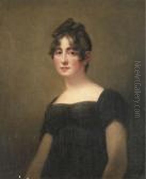 Portrait Of A Lady, Said To Be
Mrs. Hamilton Dundas,three-quarter-length, In A Black Dress - view 1