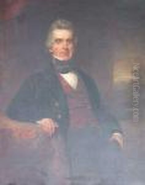 Three Quarter Length Portrait Of A Man A Distant Landscapebeyond - view 1