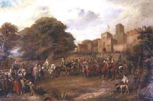 Visit of James I to Houghton Tower, 1617 by George Cattermole