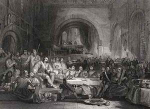 Prince Llewellyn and his Barons by George Cattermole