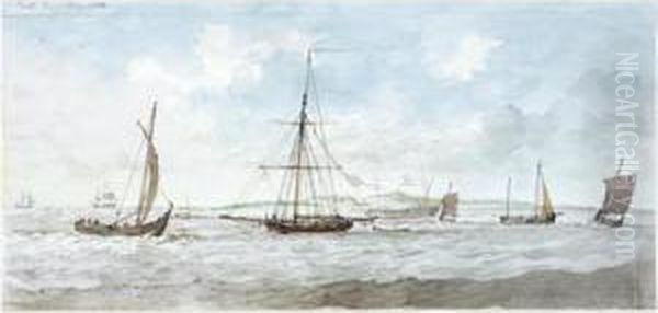 Shipping Off Heligoland, North Sea - view 1