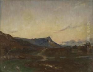 Co. Wicklow Landscape At Dusk by William Crampton Gore