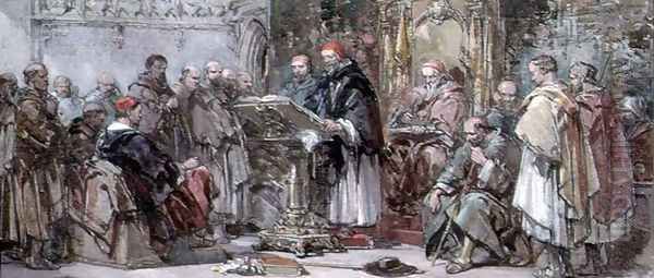 A Scene of Monastic Life: Preaching in the Church - view 1