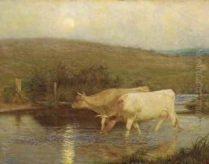 Cattle Watering by William Henry Gore