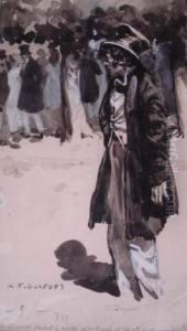 Ses Vetements Etaient A Moitie Deboutonnes by Auguste Francois Gorguet
