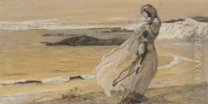 Femme Arabe Devant La Mer