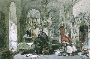 The Monks' Library by George Cattermole