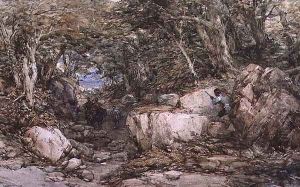Forest Glen with Travellers Approaching an Ambuscade