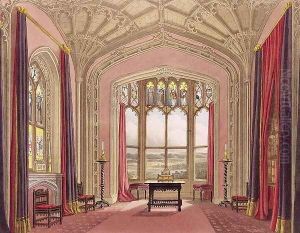 South End of St. Michael's Gallery, from 'Graphic and Literary Illustrations of Fonthill Abbey' by George Cattermole