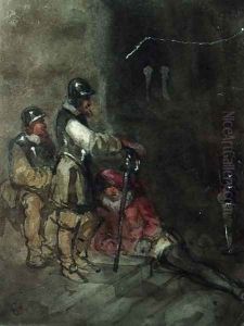 Unidentified Historical Subject, with Soldiers
