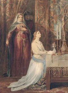 Queen Eleanor and fair Rosamond by George Cattermole