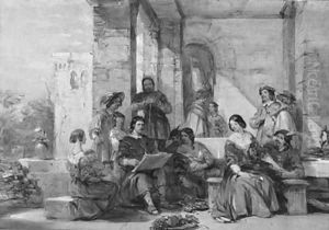 Salvator Rosa and the Gipsies by George Cattermole