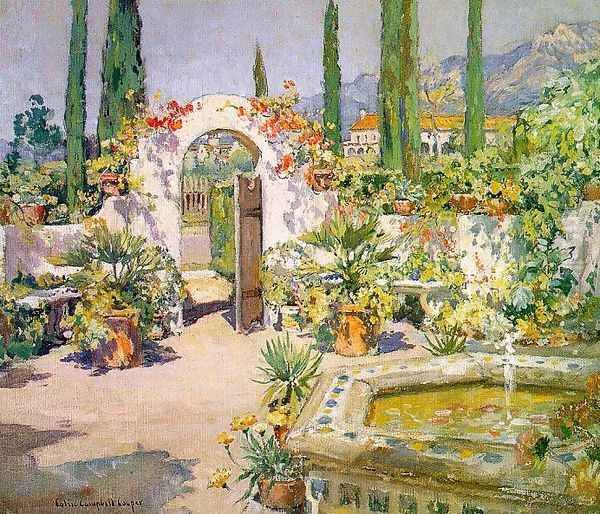 A Santa Barbara Courtyard - view 1