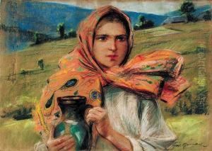 Dziewczyna Z Dzbanem by Stanislaw Gorski
