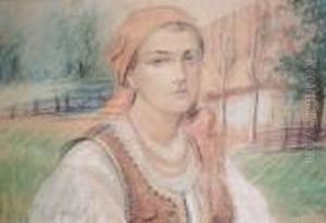 Portret Dziewczyny by Stanislaw Gorski