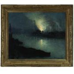 Pittsburgh Steel Mills At Night by Aaron Harry Gorson