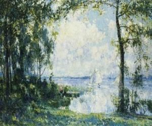 Voiliers Sur Le Donkmeer A Overmere by Pieter Gorus