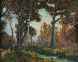 Vue Forestiere En Automne by Pieter Gorus