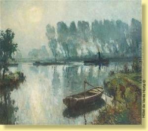 Vue De La Dendre Avec Promeneur Et