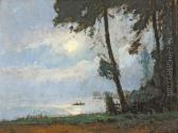 Het Donkmeer Bij Maneschijn (1924) - view 1