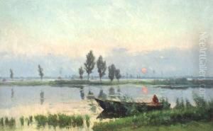 Zonsondergang In De Omgeving Van Dendermonde