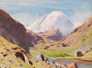 Blick Auf Riffelsee Und Breithorn by Albert H. Gos