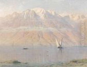 Ansicht Des Genfersees Mit Dem Grammont. Ansicht Des Genfersees Mit Dem Grammont.
