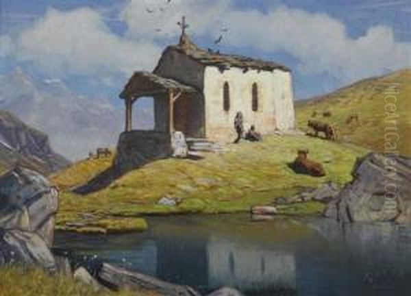 "dame Des Neiges, Chapelle Du Lac Noir". - view 1