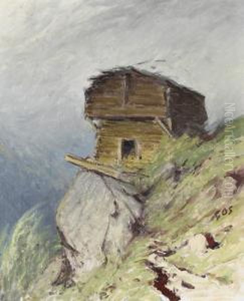Walliser Stadel An Steilhang. - view 1