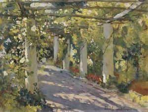 Sun Dappled Garden with Trellis