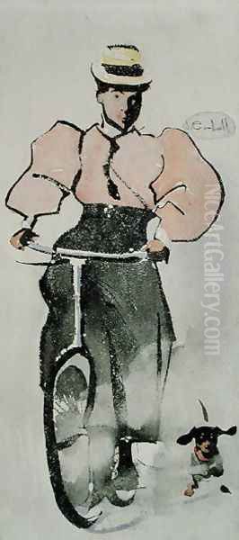 Girl on a Bicycle, c.1896 - view 1