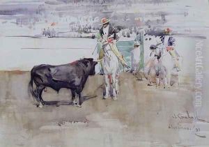 The Bull Ring, Algeciras 1891 by Joseph Crawhall