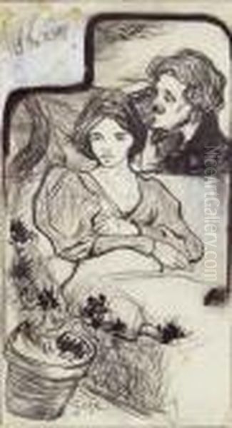Rovira . Dibujo A Lapiz Y Tinta. Med.: 15 X 8,5 Cm - view 1