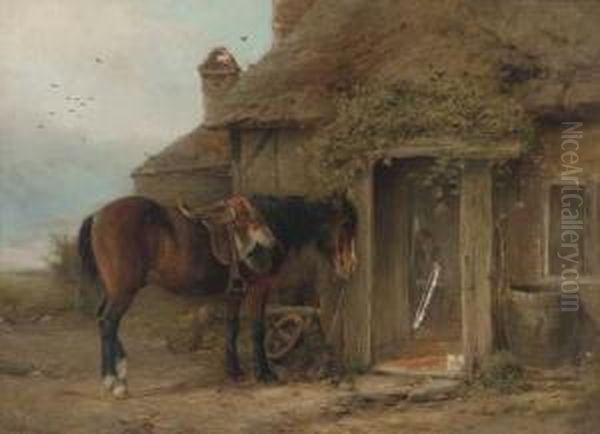 A Pony Before A Cottage - view 1