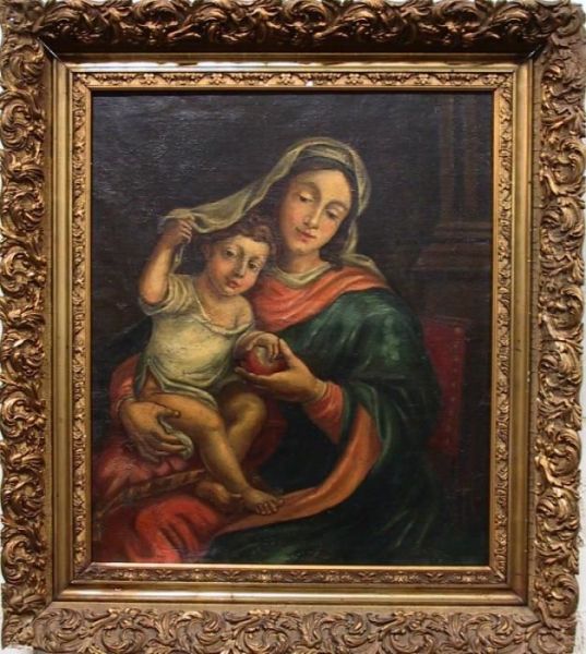 Description:moeder En Kind,
Olieverf Op Doek - view 1