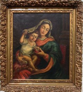 Description:moeder En Kind,
Olieverf Op Doek by Jan Mabuse