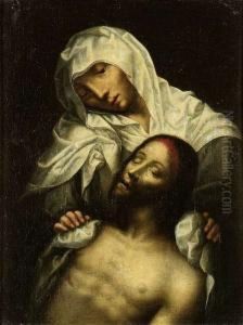 Pieta. Oil/panel by Jan Mabuse