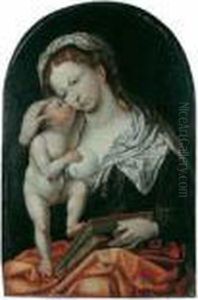 Madonna Mit Kind Und Buch. by Jan Mabuse