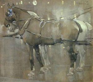 Cab Horses by Joseph Crawhall