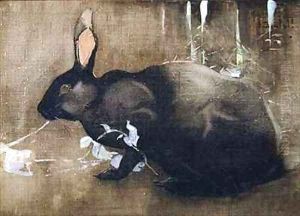 A Black Rabbit by Joseph Crawhall
